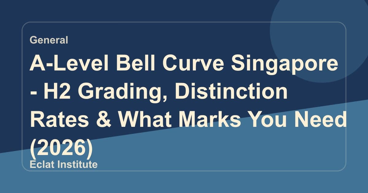 A-Level Bell Curve Singapore - H2 Grading, Distinction Rates & What Marks You Need (2026)