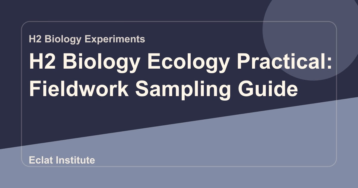 H2 Biology Ecology Practical: Fieldwork Sampling Guide