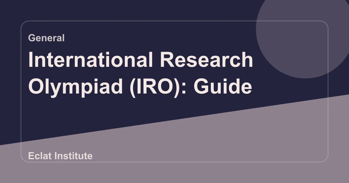 International Research Olympiad (IRO): Guide