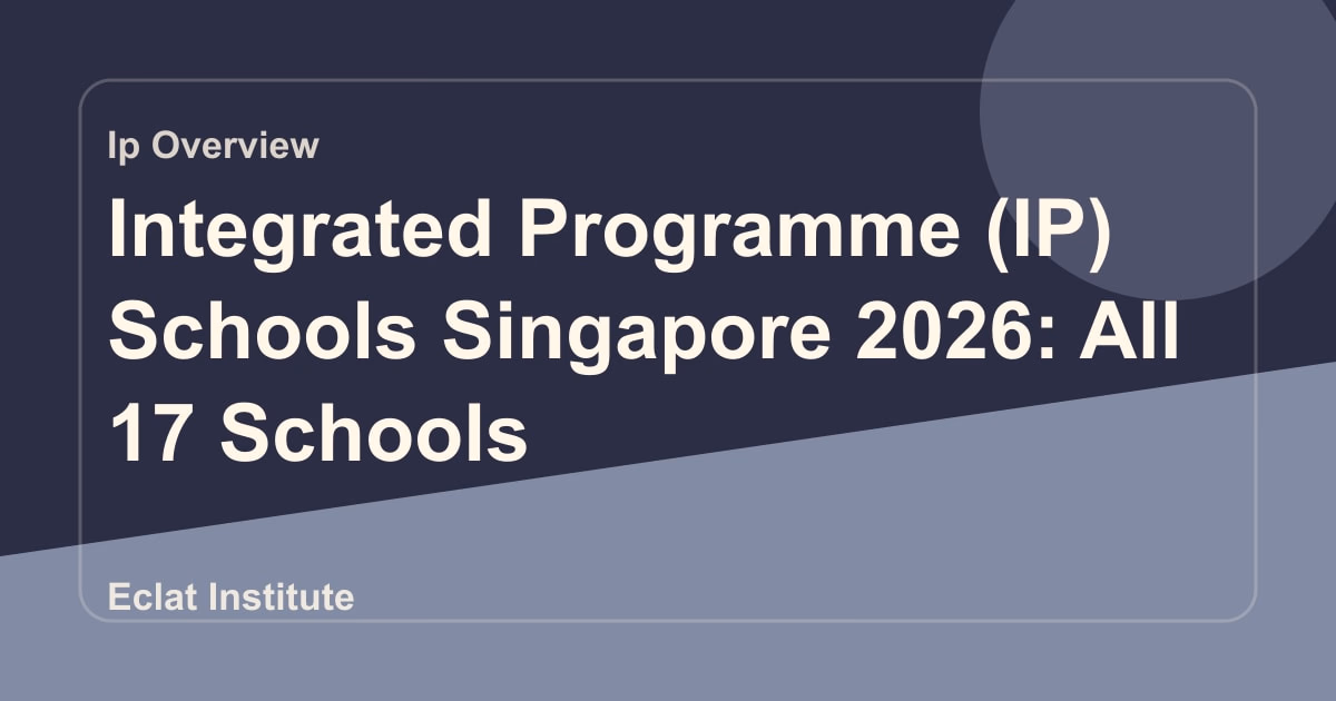 Integrated Programme (IP) Schools Singapore 2026: All 17 Schools