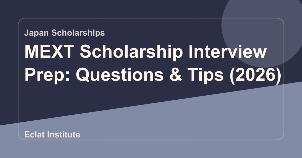 MEXT Scholarship Interview Prep: Questions & Tips (2026)