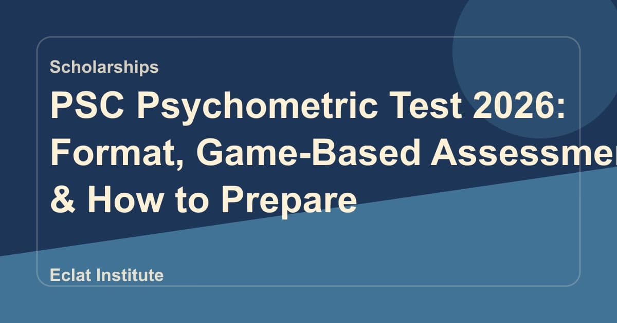 PSC Psychometric Test 2026: Format, Game-Based Assessment & How to Prepare