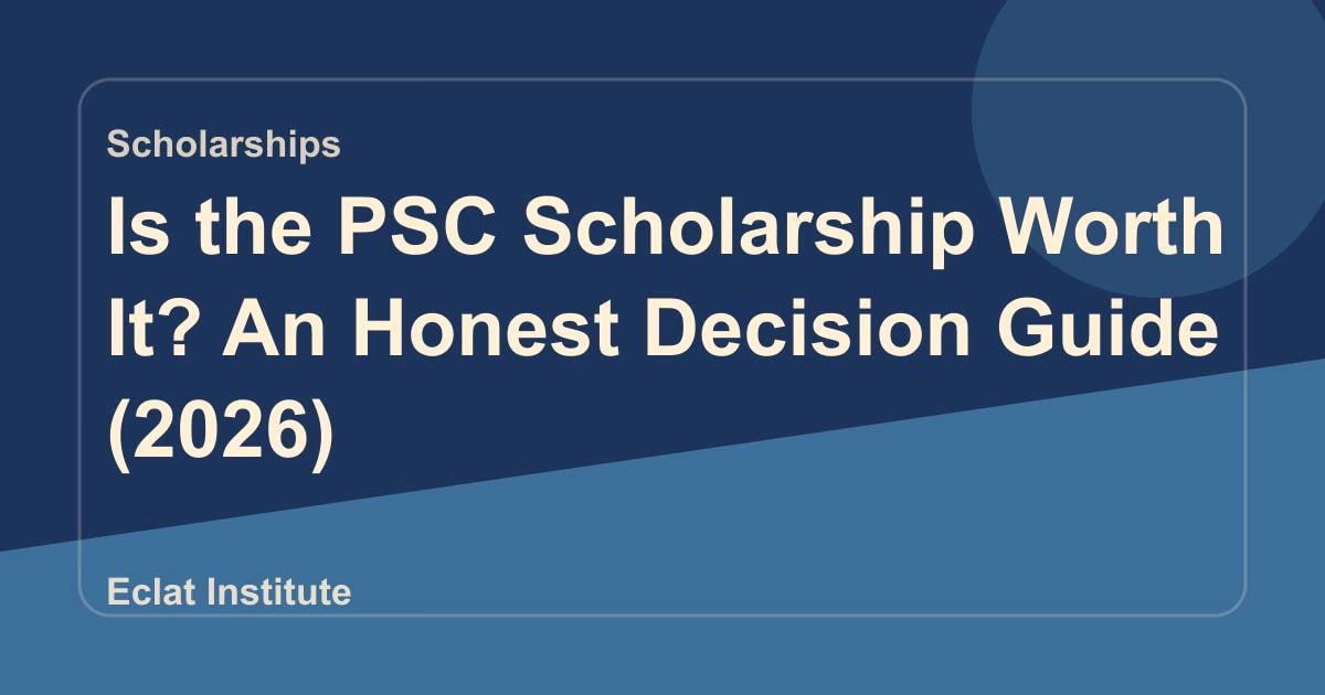 Is the PSC Scholarship Worth It? An Honest Decision Guide (2026)