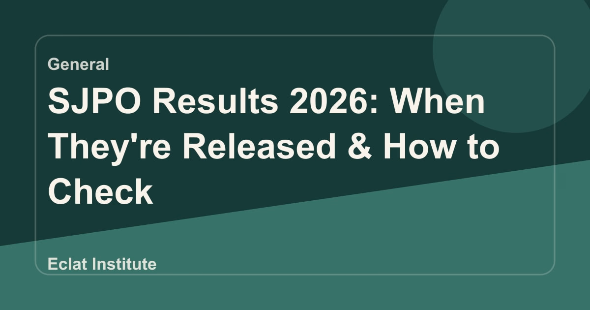 SJPO Results 2026: When They're Released & How to Check