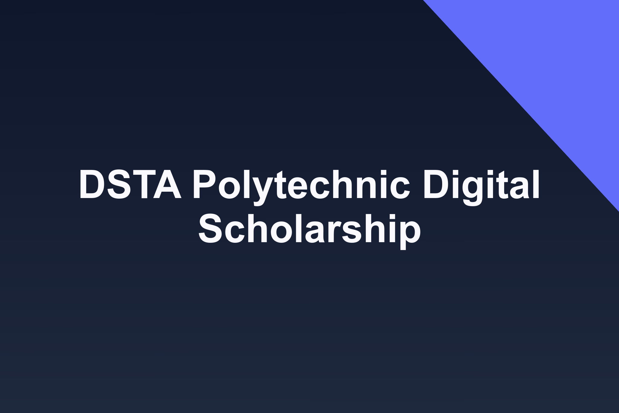 DSTA Polytechnic Digital Scholarship: 2026 Profile