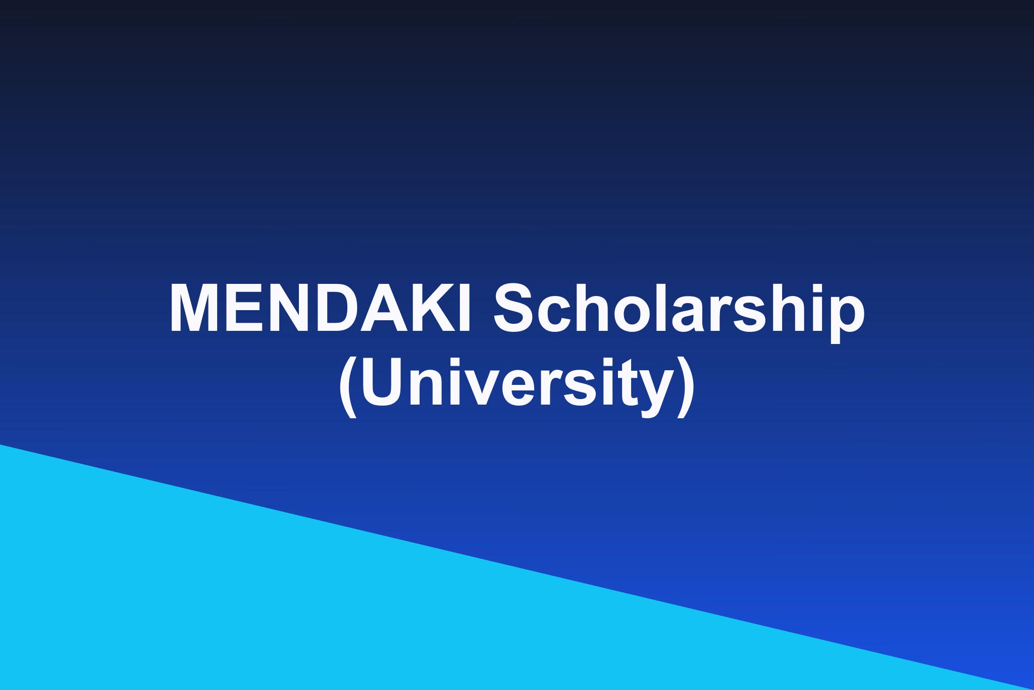 MENDAKI Scholarship (University): 2026 Profile