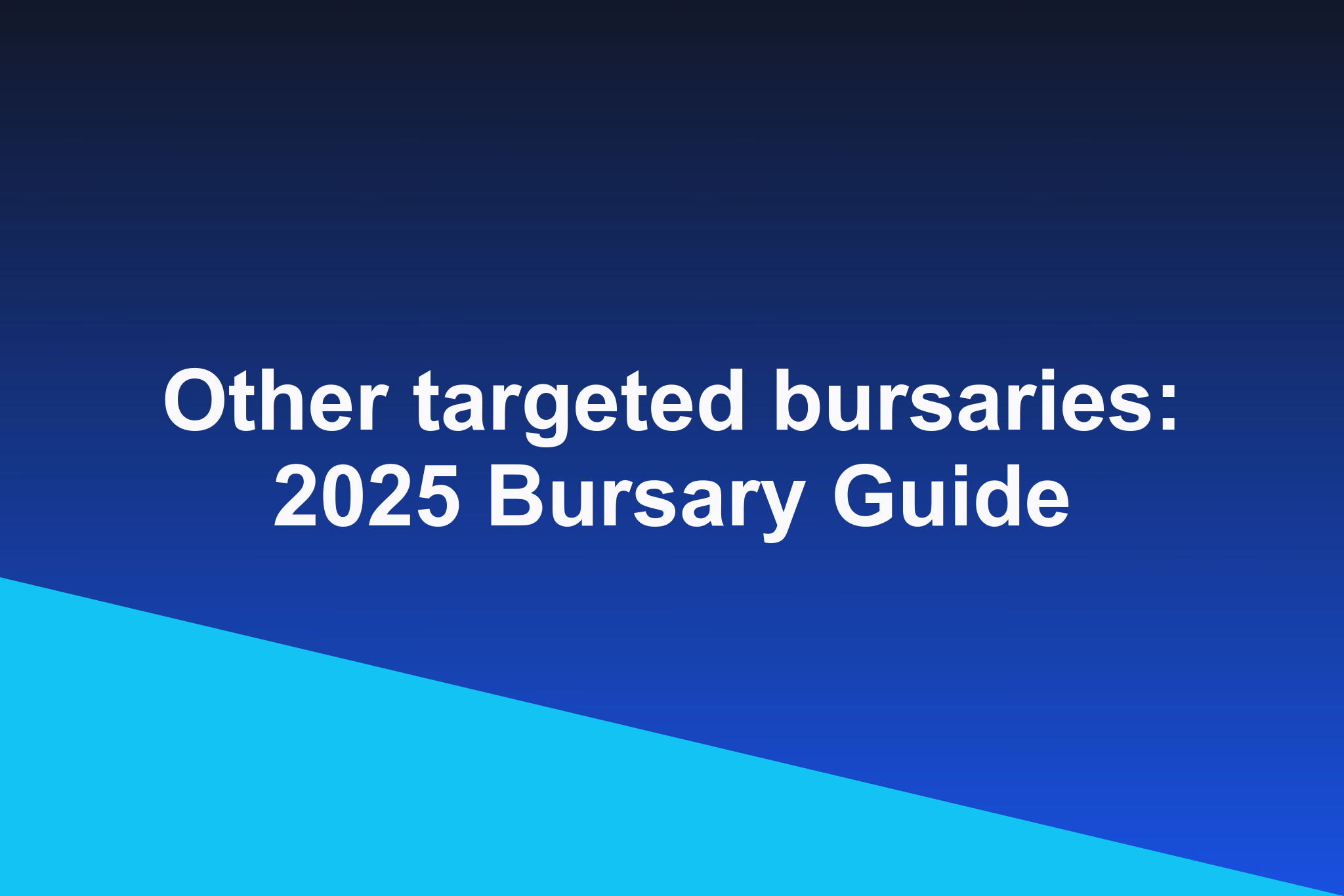 Other targeted bursaries: 2025 Bursary Guide