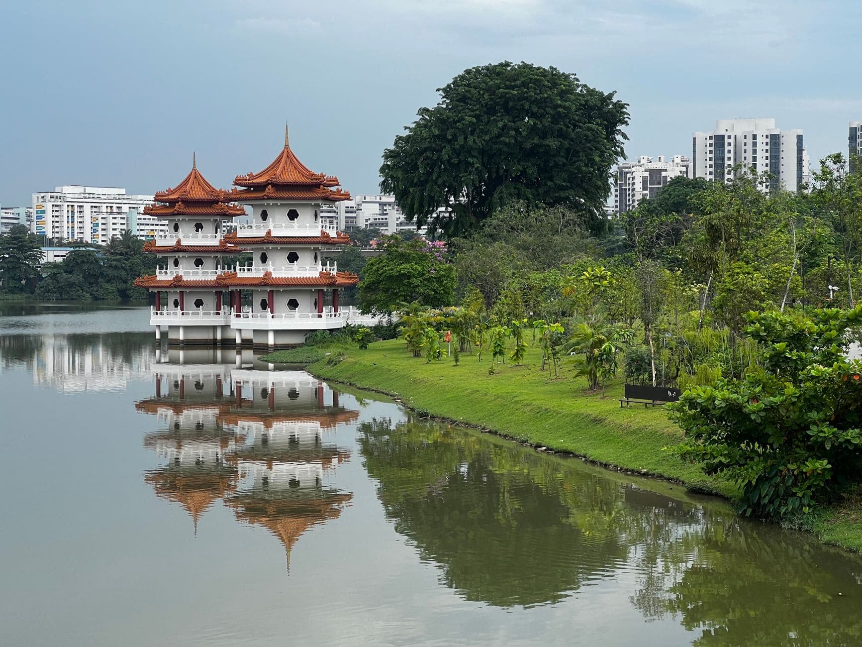 The pagoda at Jurong Lake Gardens in western Singapore