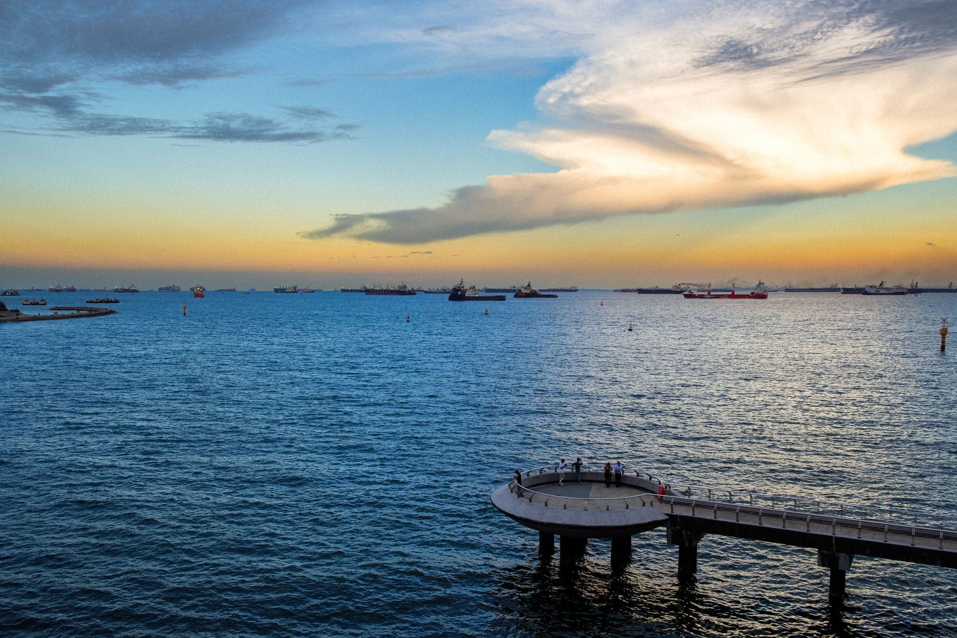 A calm waterfront view at East Coast Park