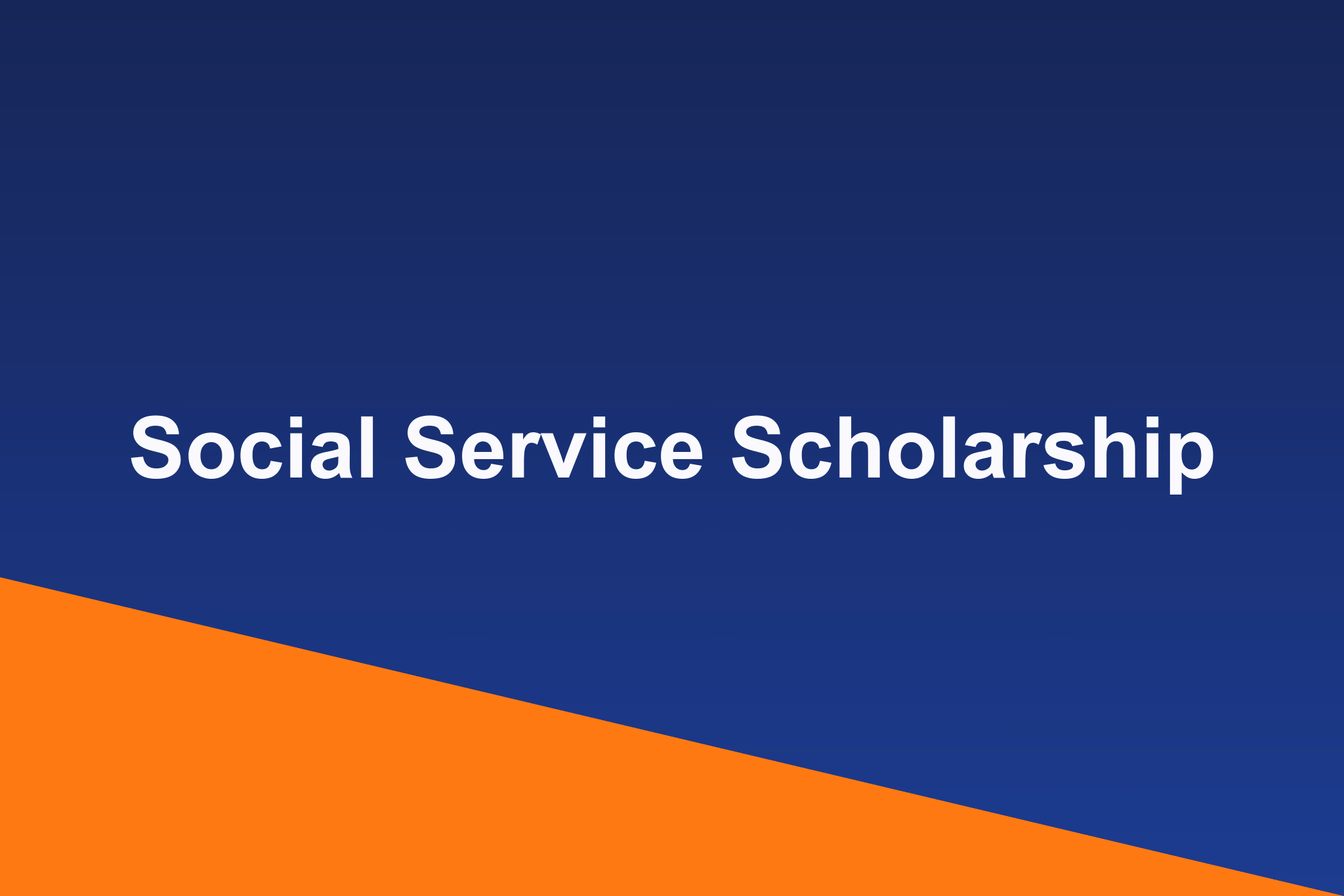 Social Service Scholarship: 2025 Profile