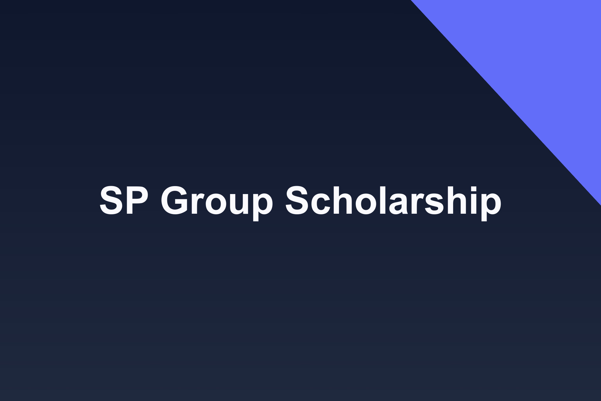 SP Group Scholarship: 2025 Profile