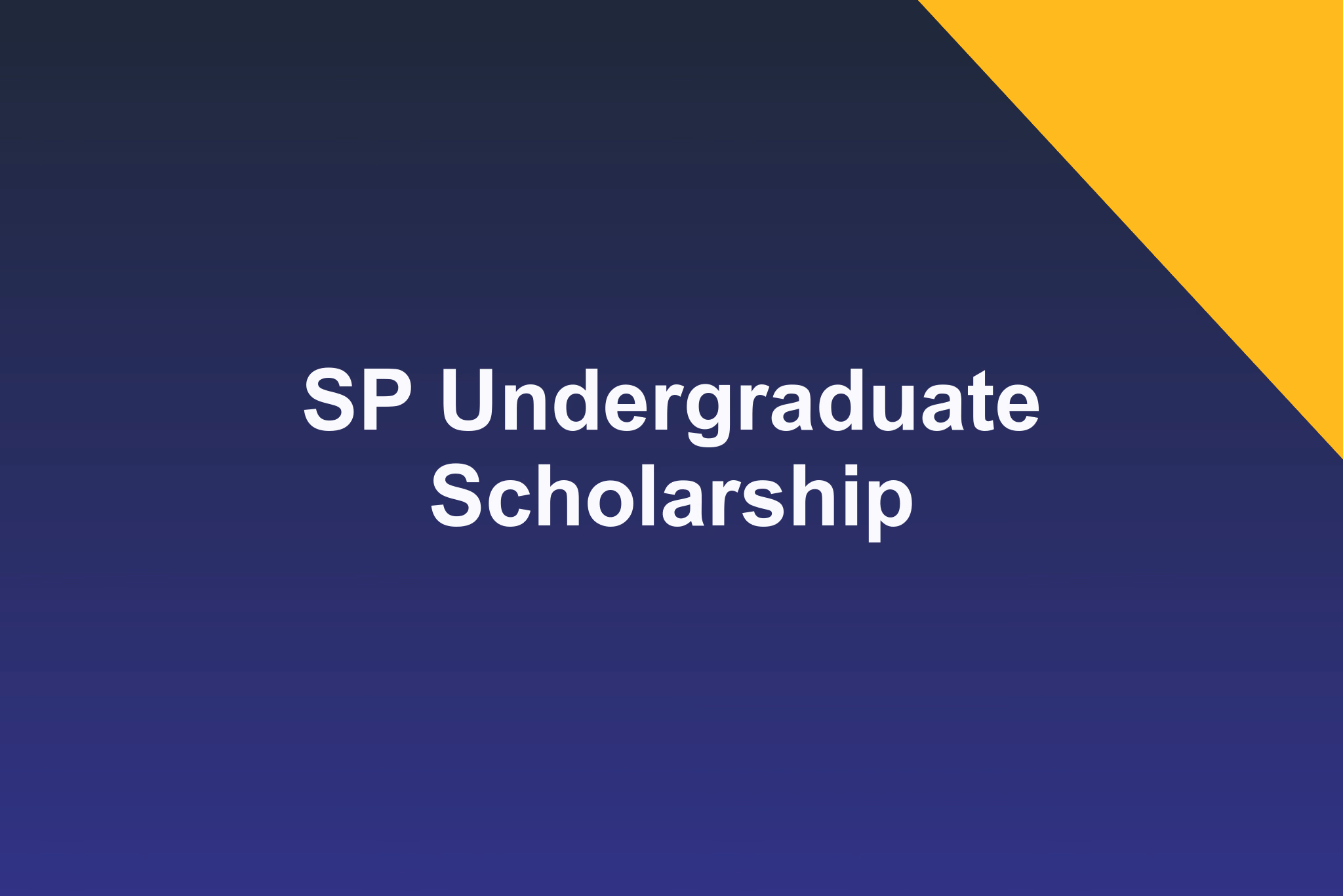 SP Undergraduate Scholarship: 2025 Profile