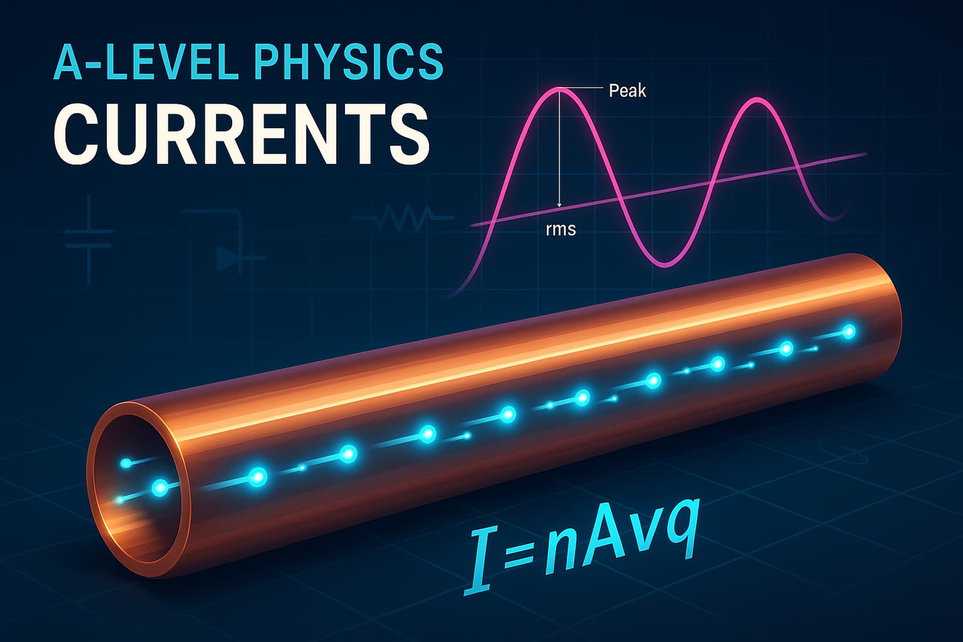 A-Level Physics — 15) Currents (IP-Friendly Guide)