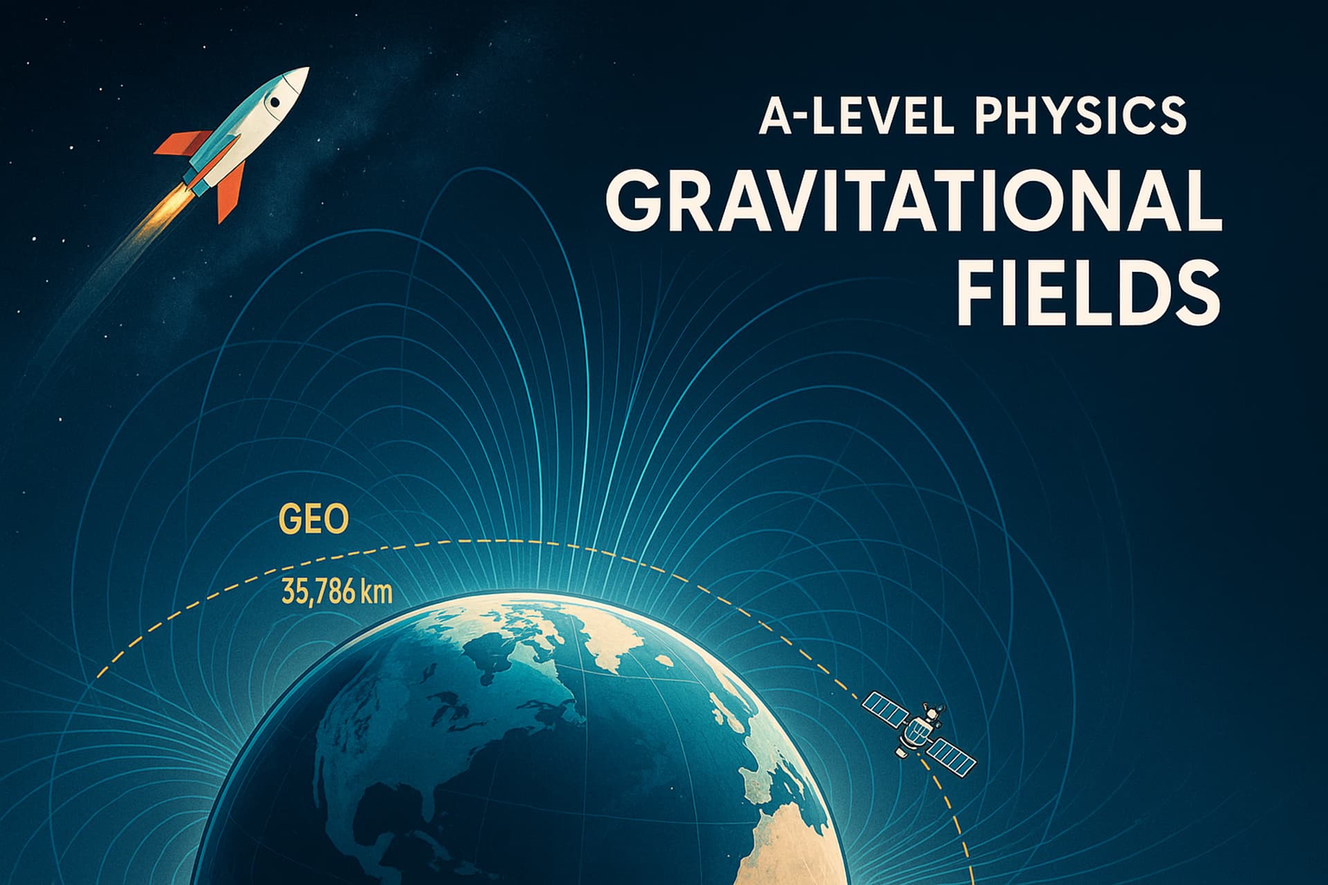A-Level Physics — 8) Gravitational Fields (IP-Friendly Guide)