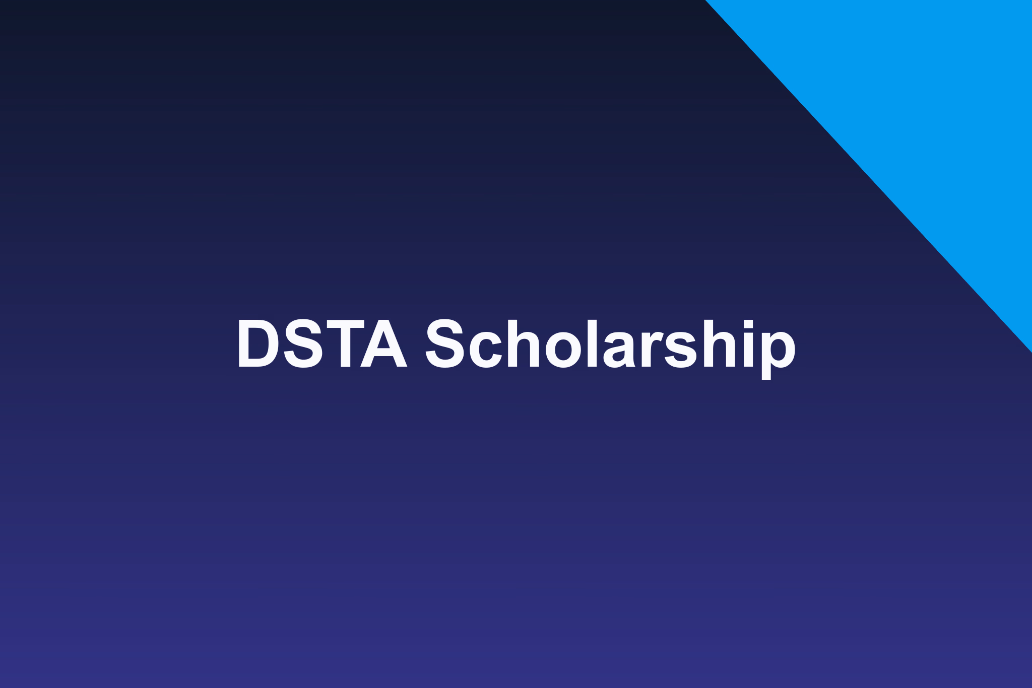 DSTA Scholarship: 2026 Profile