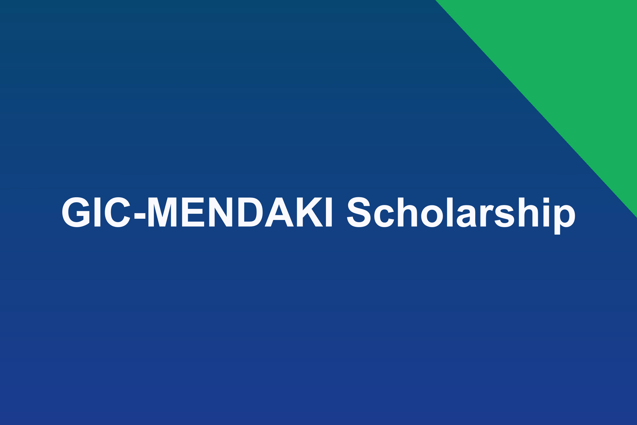 GIC-MENDAKI Scholarship: 2026 Profile