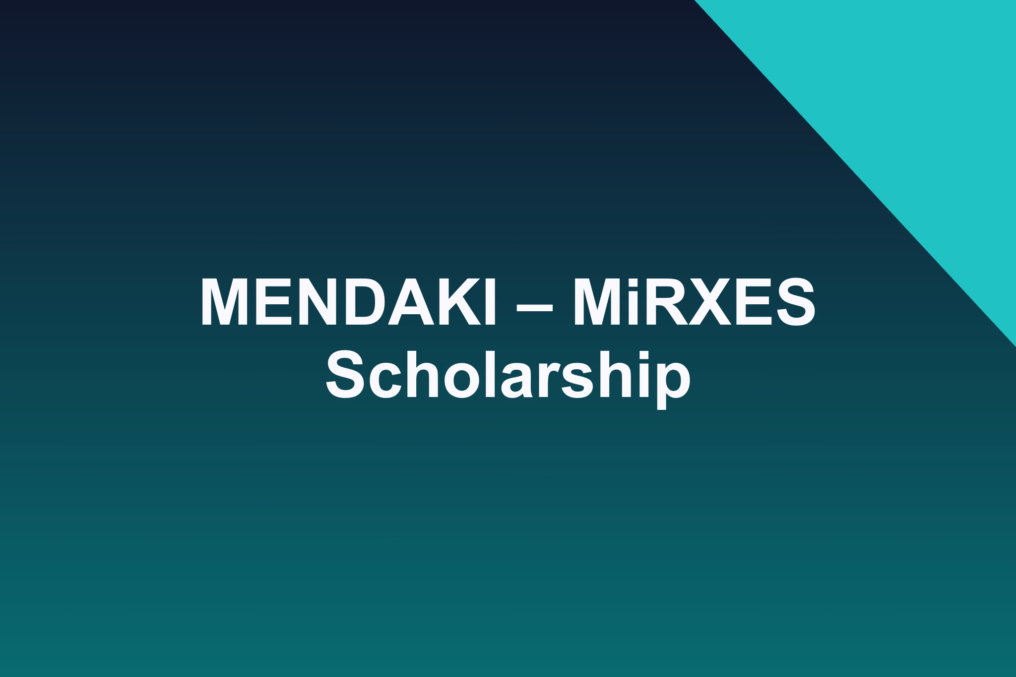 MENDAKI – MiRXES Scholarship: 2026 Profile